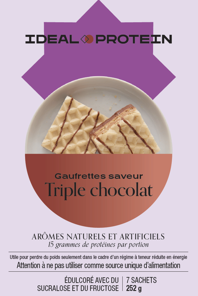 Gauffrettes saveur triple chocolat