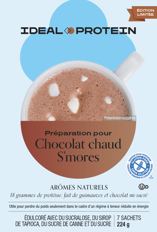 Préparation pour chocolat chaud s'mores