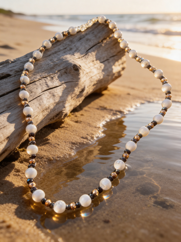 Collana ematite spinello e aulite