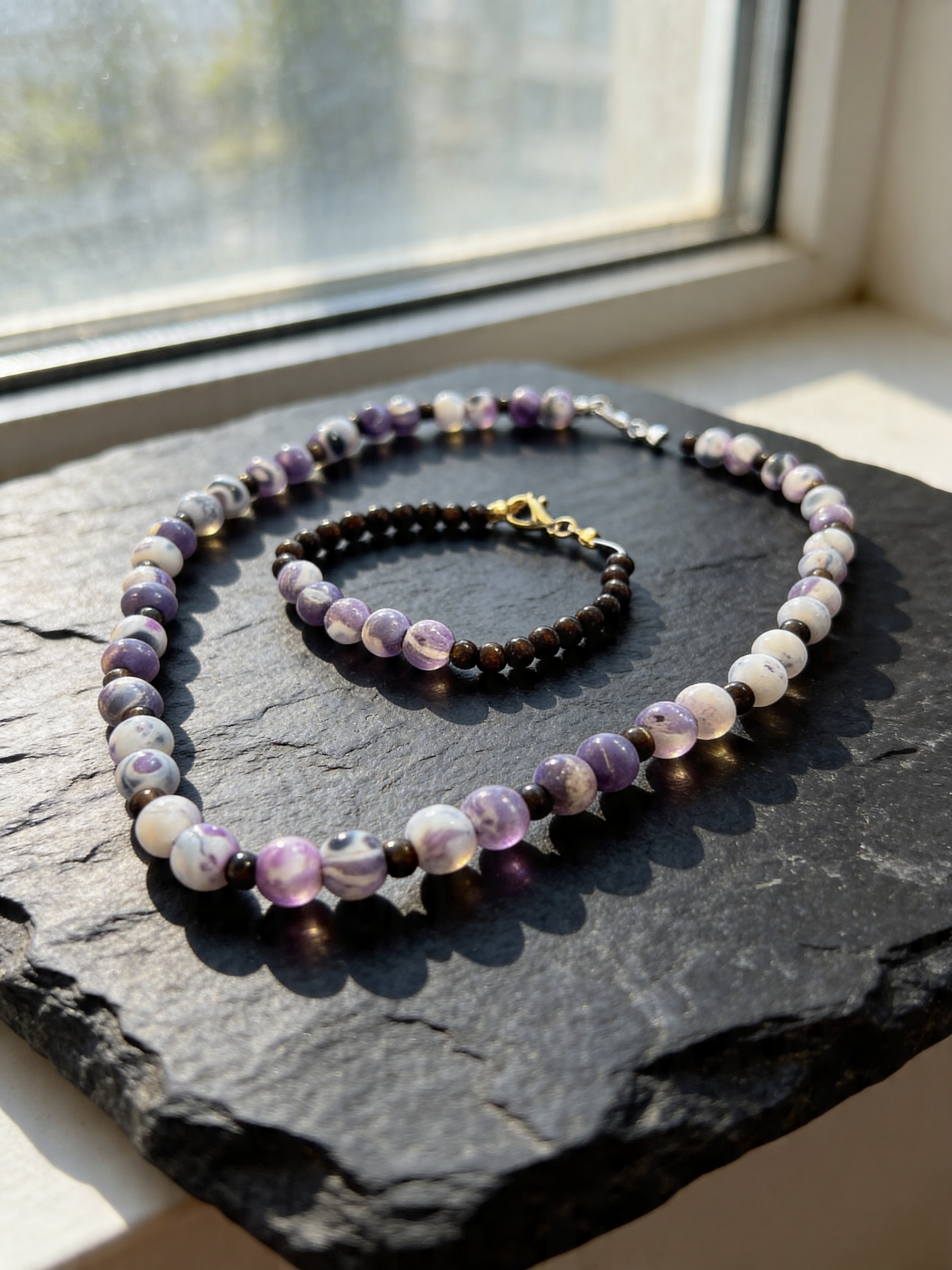 Set bronzite e Agata