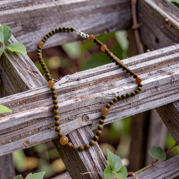 Collana diaspro Tiger e avventurina