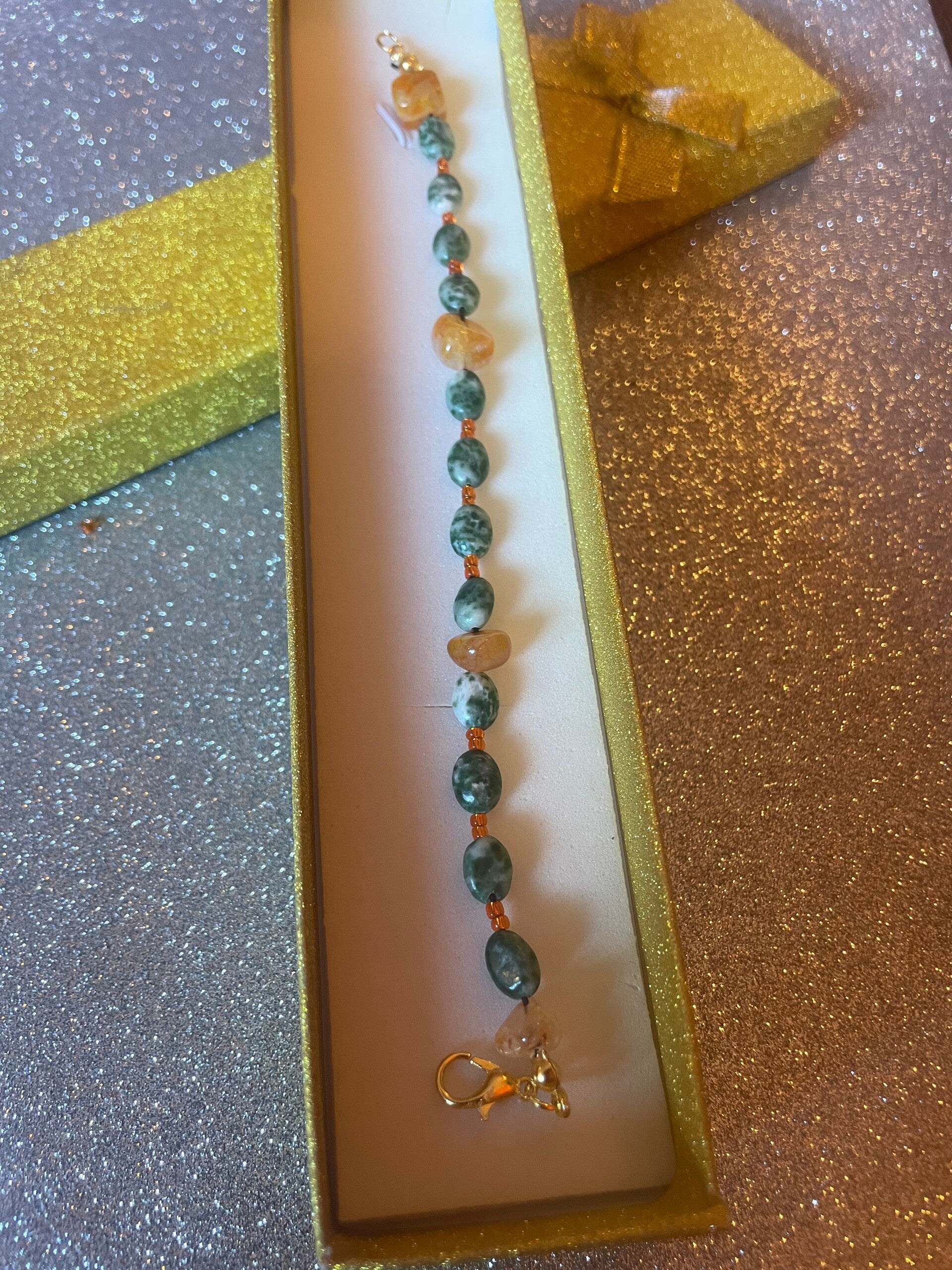 Bracciale amazzonite e quarzo