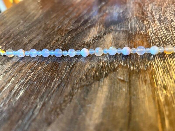 Bracciale acquamarina e Agata rosa