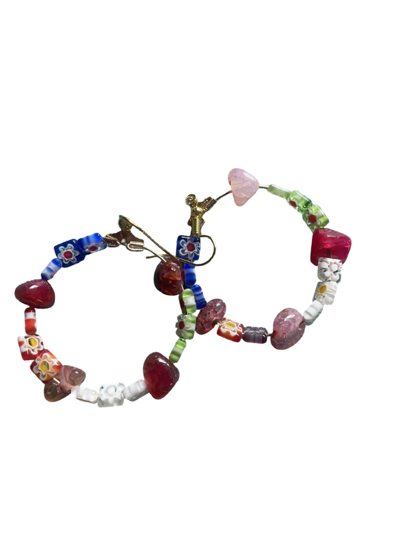 Cerchi quarzo rosa e murrina