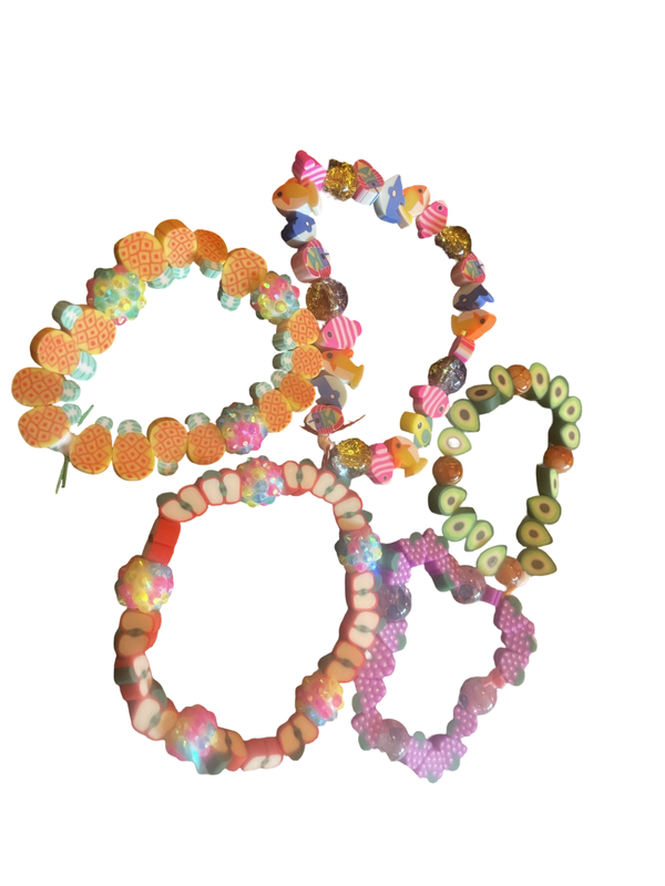 Bracciali bimbi polimero frutta