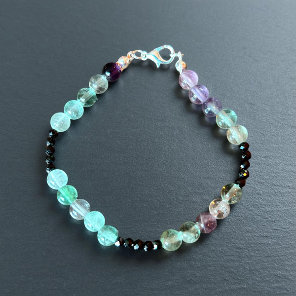 Bracciale Spinello e fluorite