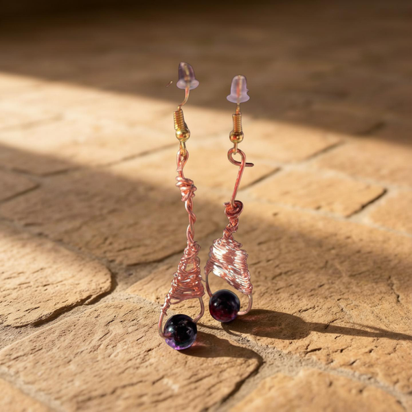 Pendenti rame e perle