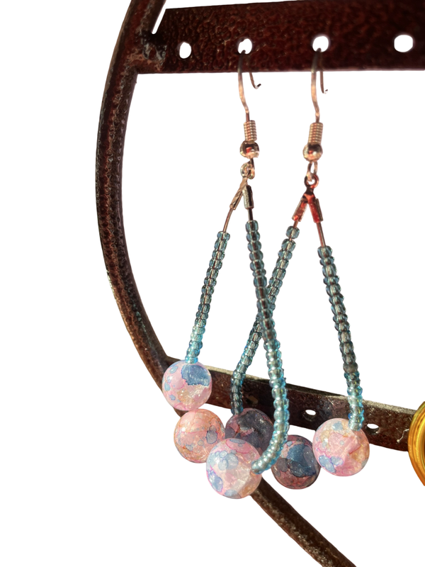 Gocce azzurro e perle