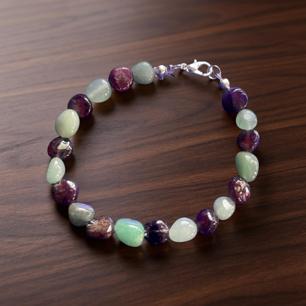 Bracciale avventurina e granato