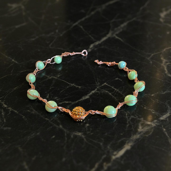 Collana in perle e rame