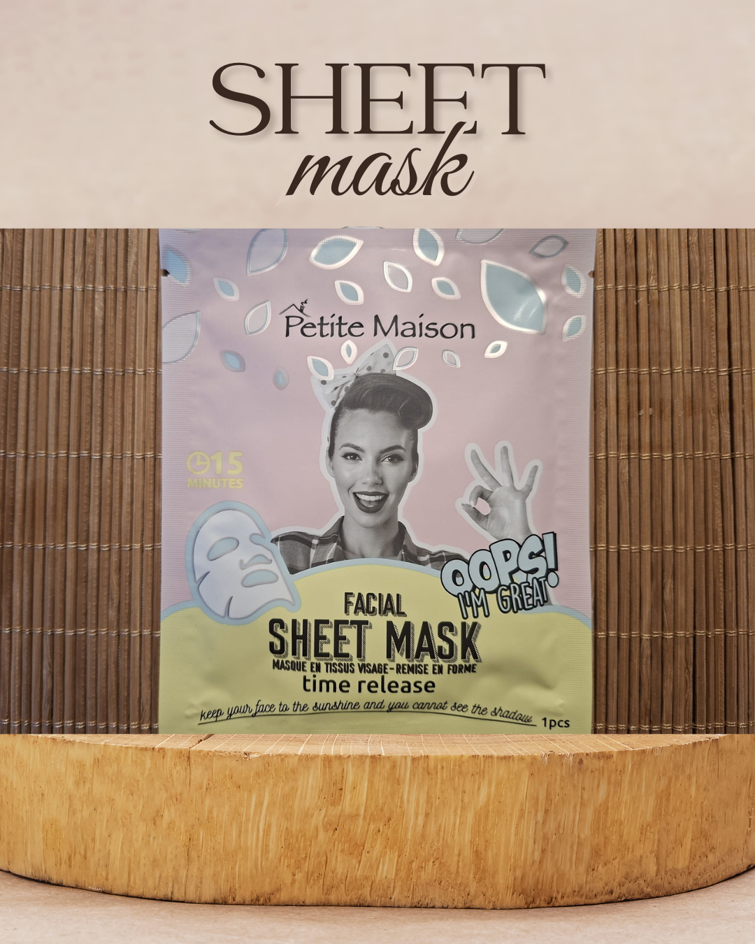 Sheet mask time release