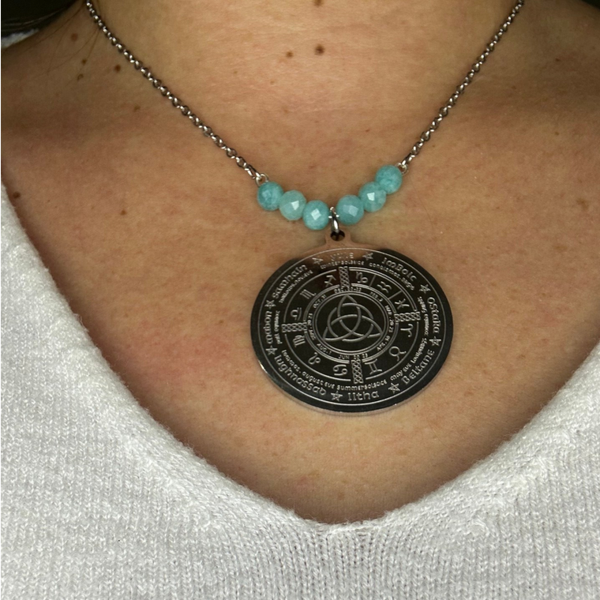 Collier Amazonite #27 Plaque Astrologique