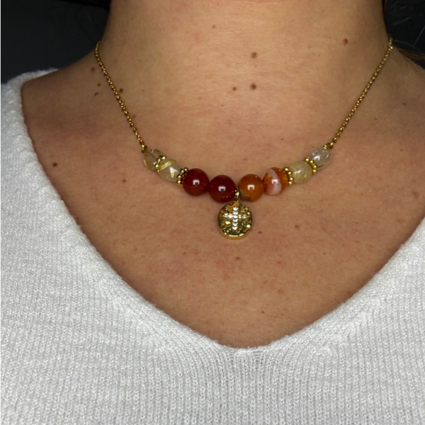 Collier Lumière Intérieure #13 Cornaline & Citrine