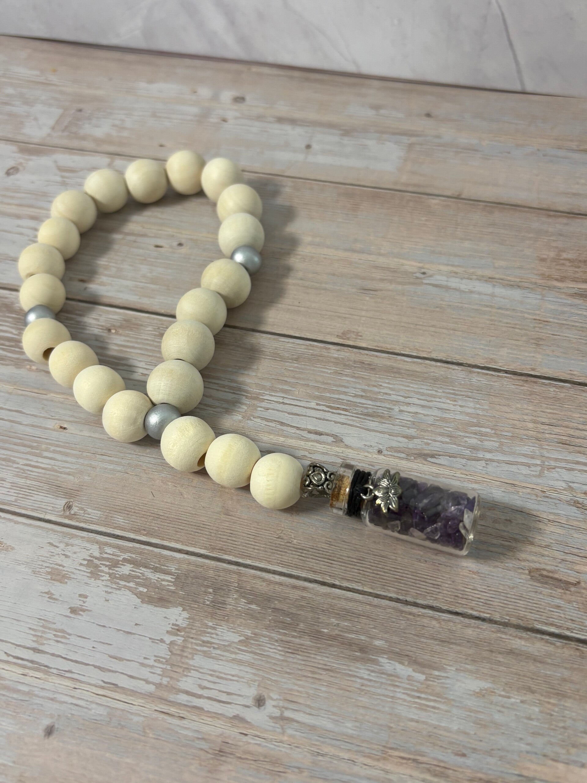 Suspension diffuseur de parfum pour voiture #10 Bois & Améthyste