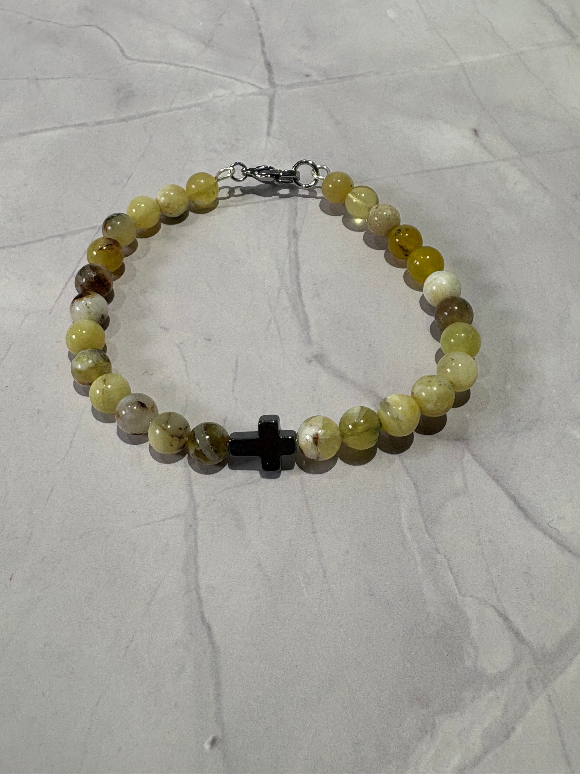 #5 Bracelet Opale Jaune & Croix