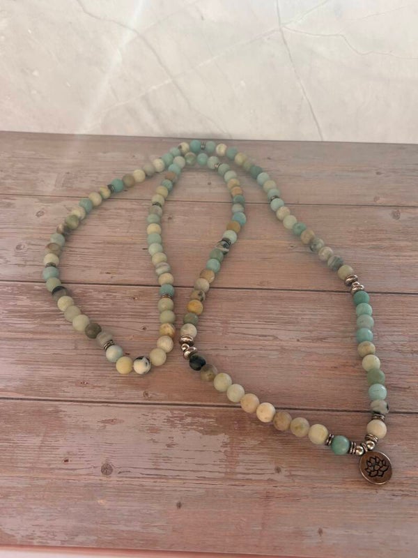 #15 Sautoir Amazonite & Lotus