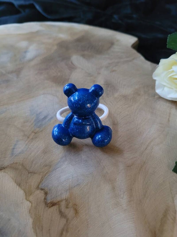 elastiekje met blauwe beer