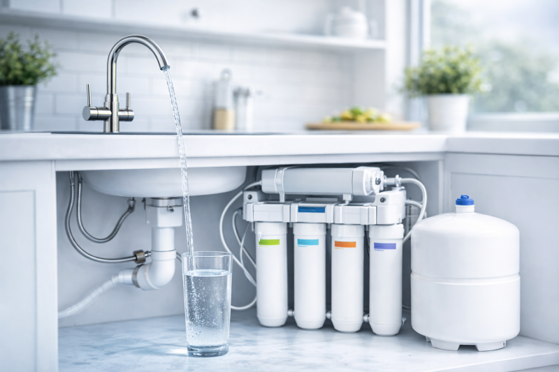 Instalación y reparación de sistemas de agua y ósmosis inversa Servicio profesional para hogares y negocios Rápido • Confiable • Garantizado