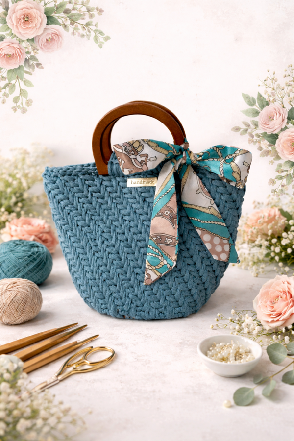 Crochet tote bag - small