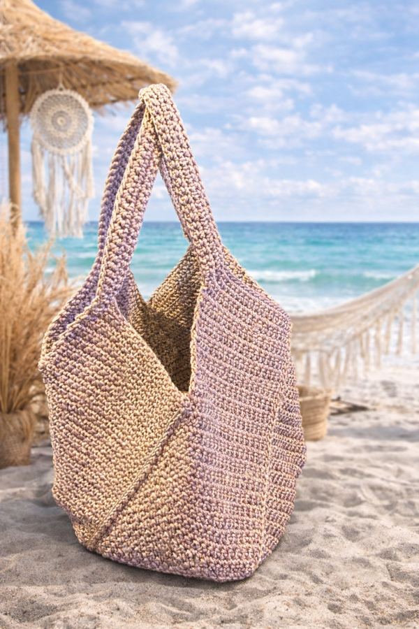 Coastal Crochet Windmill Bag