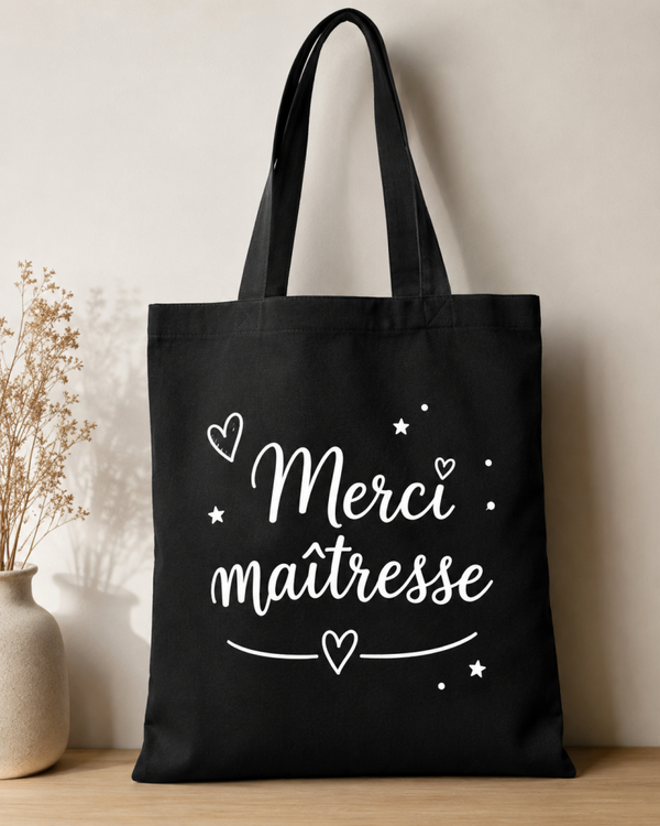 Tote bag merci maitresse