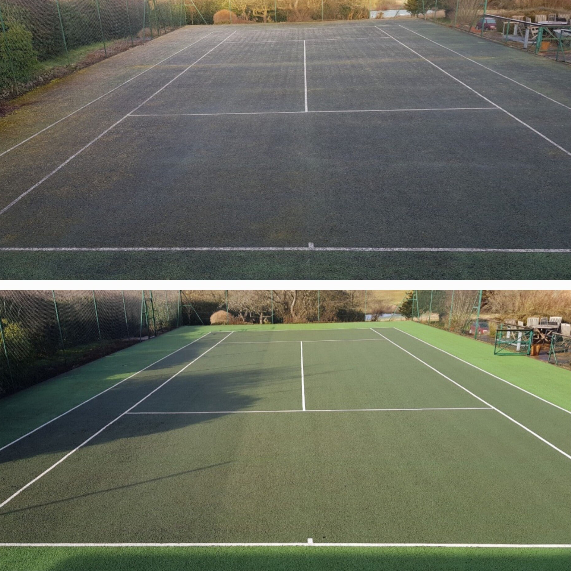 Tennis Court Cleaning & Moss Removal