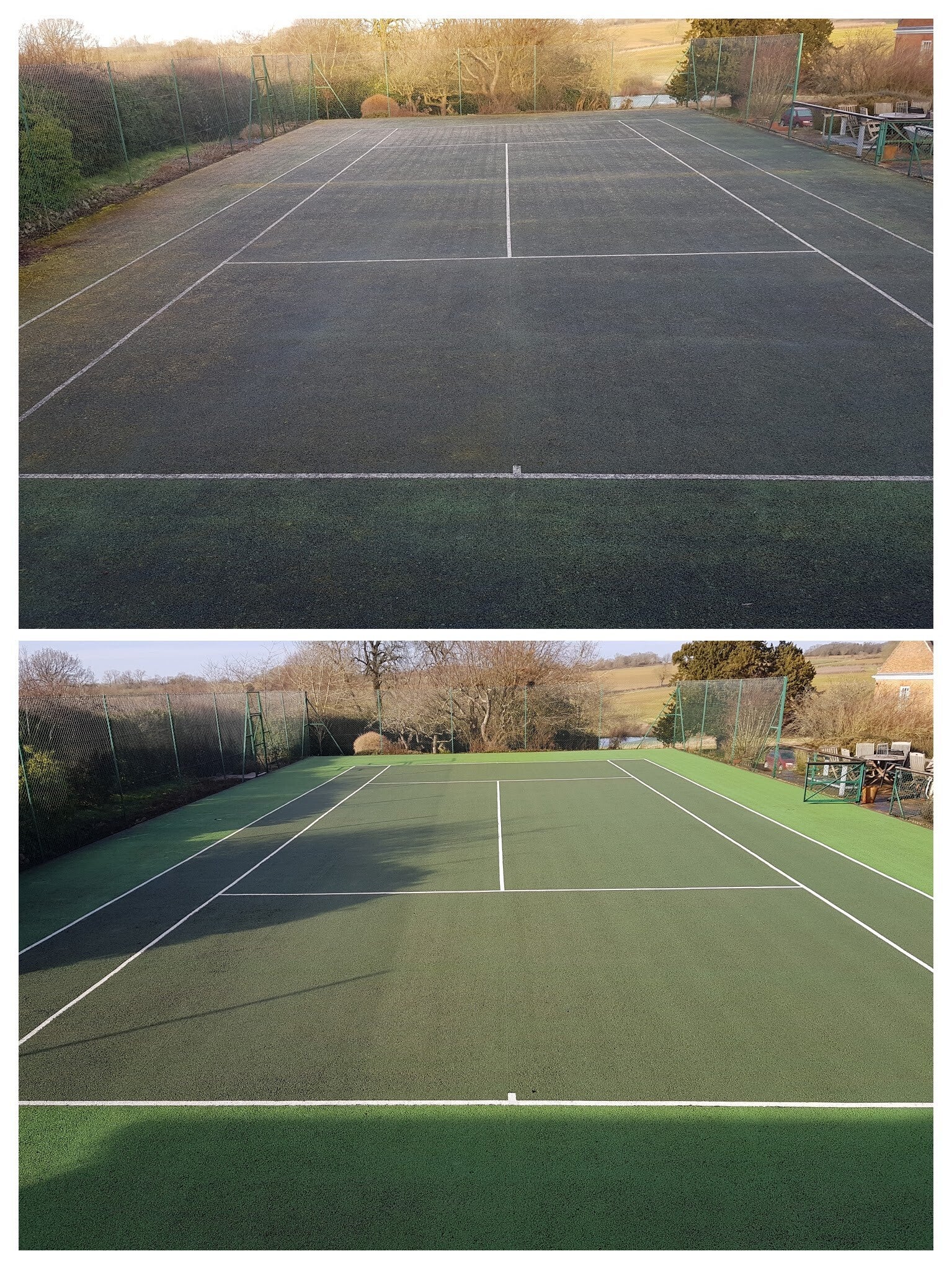 Tennis Court Cleaning & Moss Removal