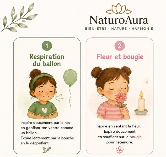 Exercice de respiration et retour au calme pour enfant