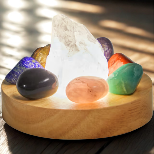 Lampe 7 Chakras avec Cristaux Deluxa Mystic