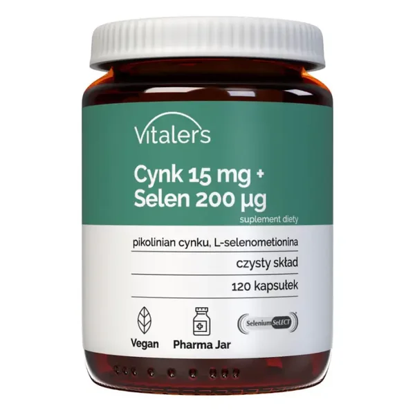 Vitaler's Zinc 15 mg + Sélénium 200 mcg - 120 Capsules