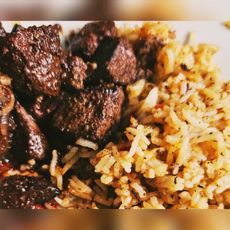 @officialjayskitchen MAURITIAN LAMB LIVER WITH BUTTER FRIED RICE 