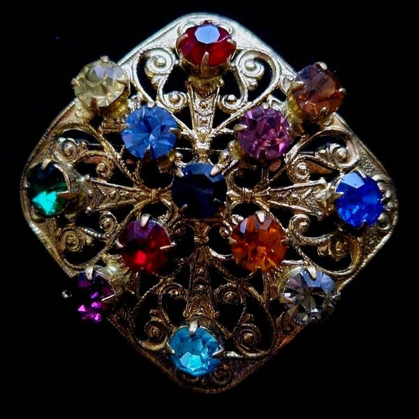 Vintage Rhinestone Brooch