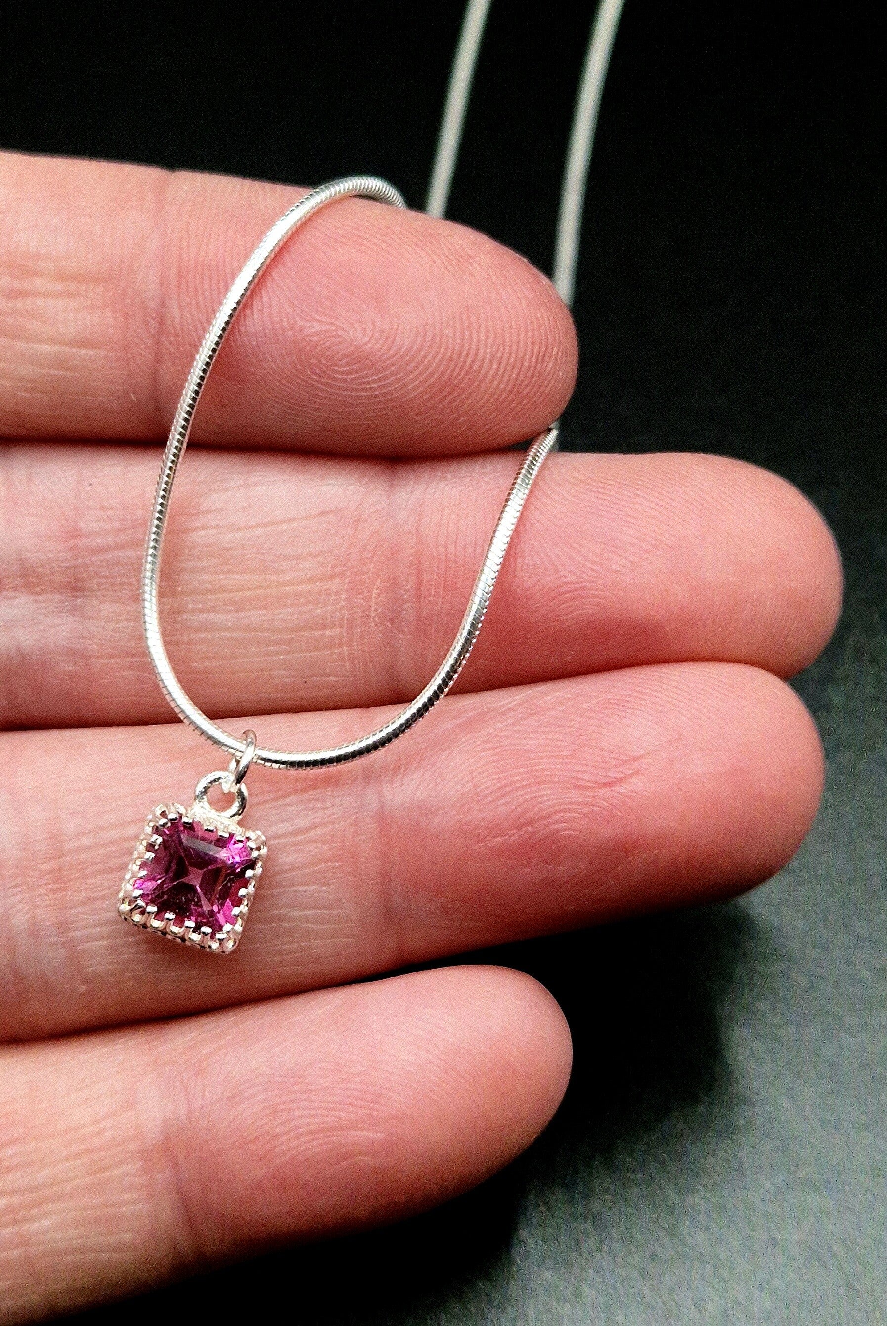 Pink Topaz Necklace
