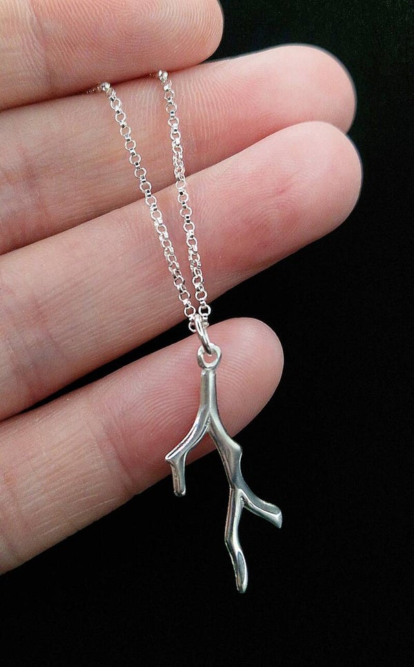 Silver Coral Necklace