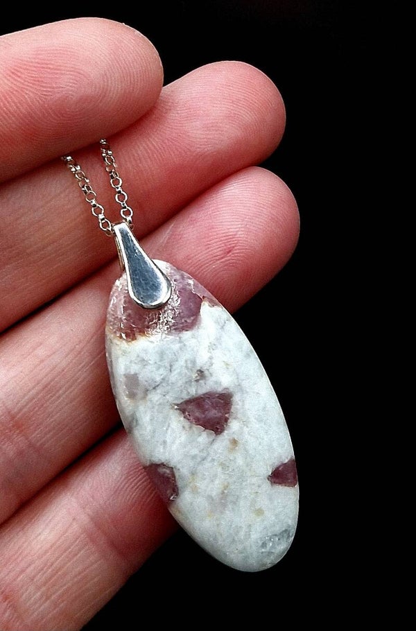 Pink Tourmaline Quartz Necklace