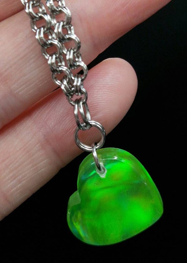 Green Aurora Opal Necklace