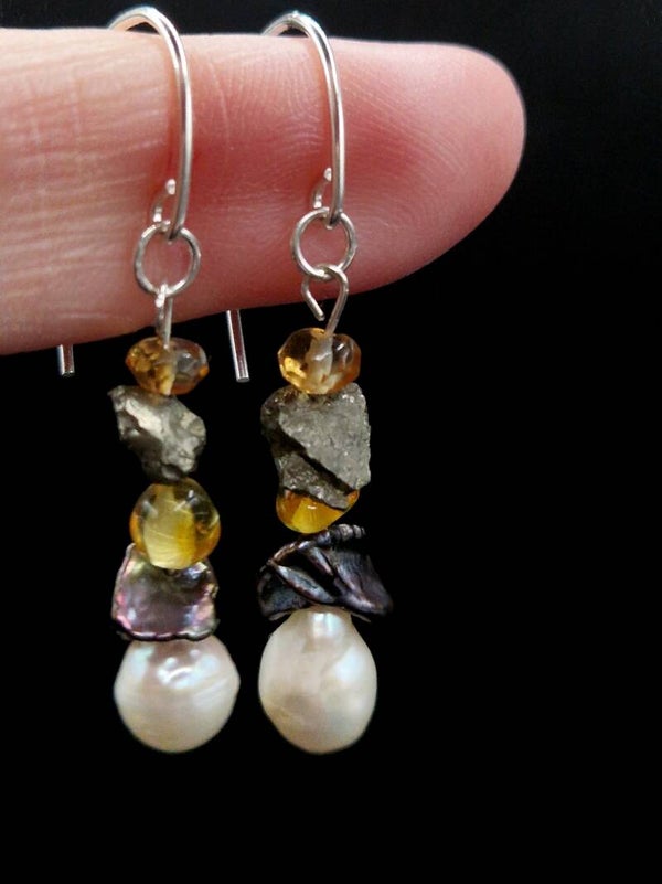 Multi Gem Earrings