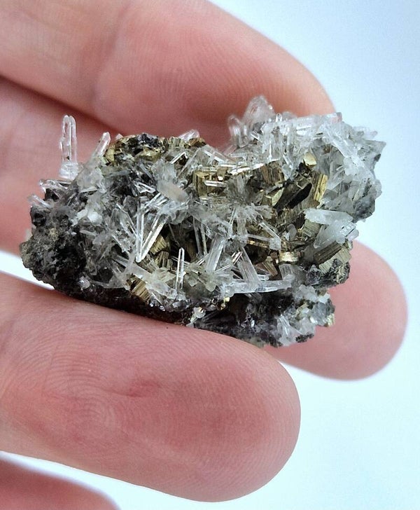 Clear Quartz & Metallic Pyrite