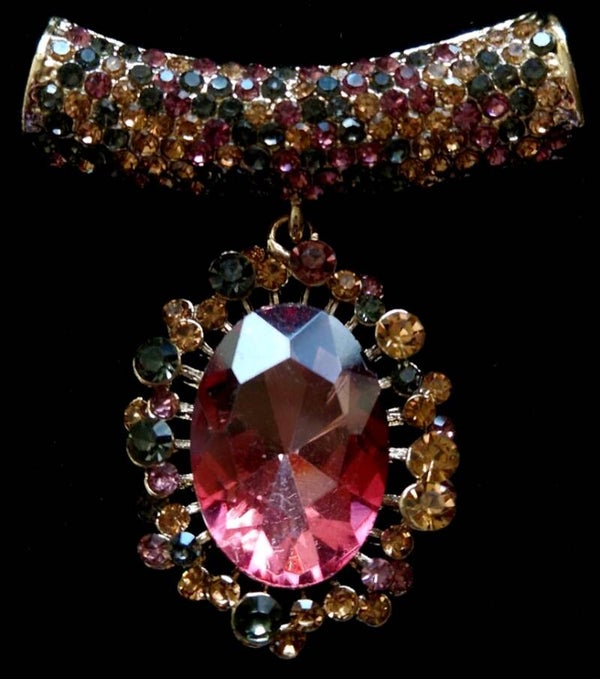 Rhinestone Large Brooch