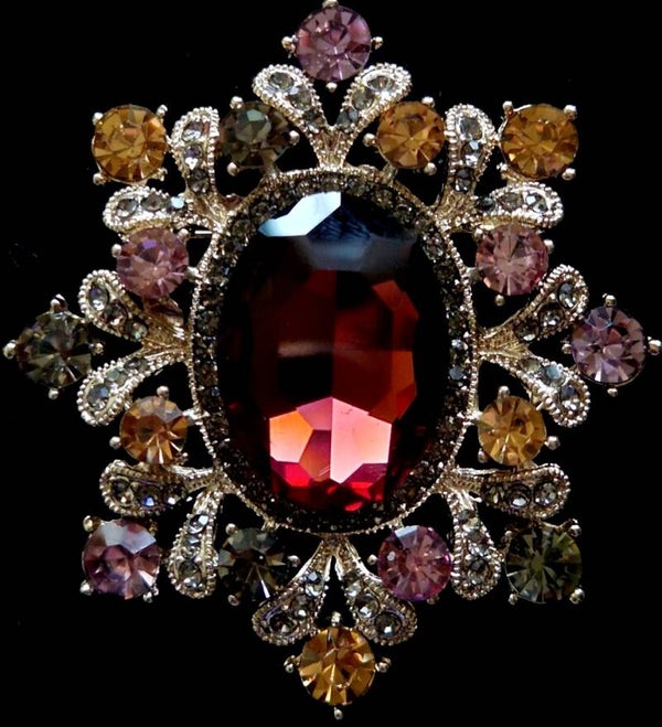 Large Rhinestone Brooch