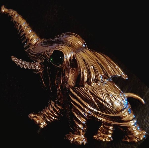 Statement Elephant Brooch