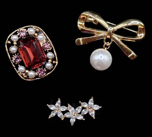 Pin Brooch Trio