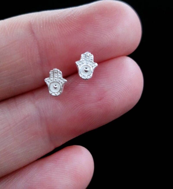 Hamsa Hand Stud Earrings