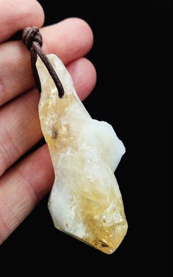Rough Citrine Pendant