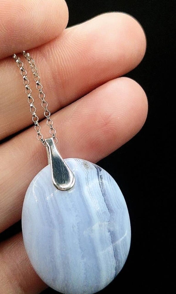 Blue Lace Agate Necklace