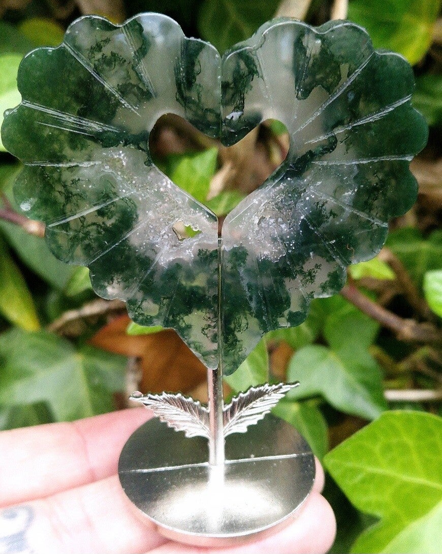 Moss Agate Heart