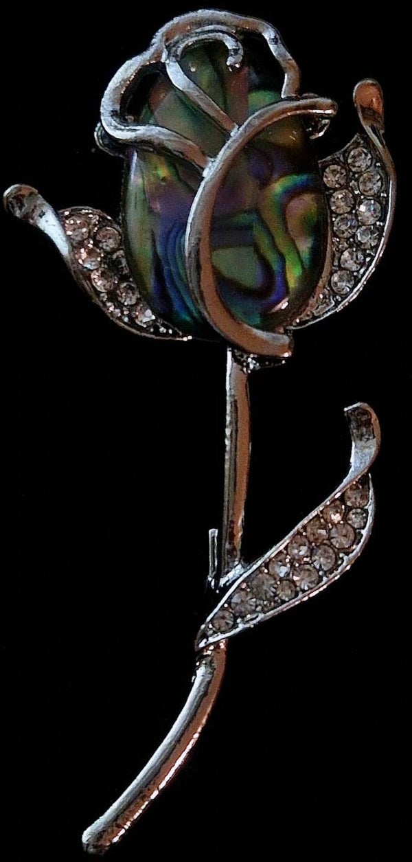 Abalone Rose Brooch