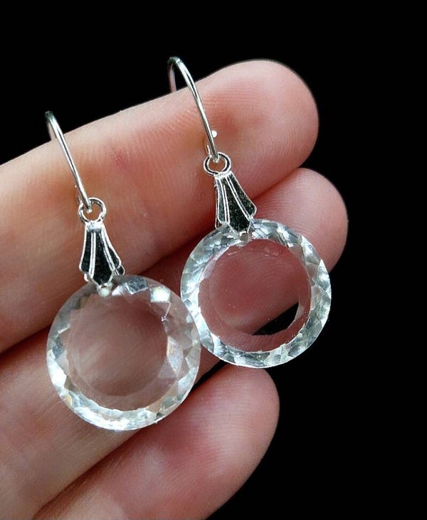 Silver Quartz Earrings