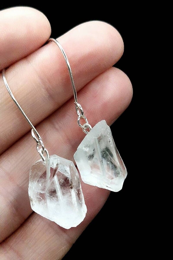 Rough Quartz Earrings