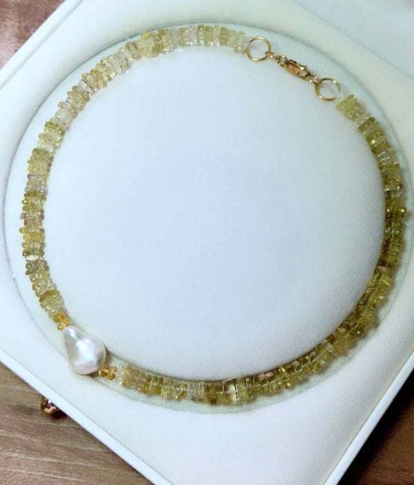 Citrine & Pearl Necklace